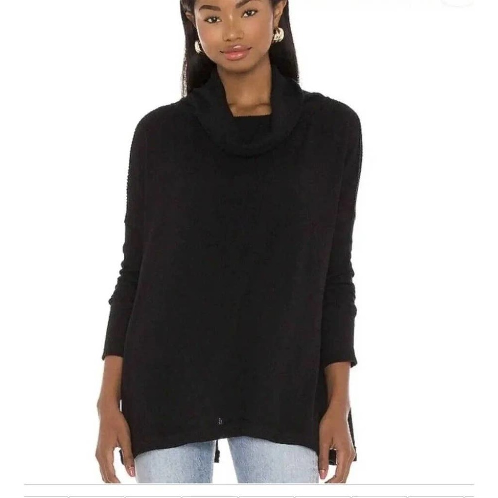 NWT Free People Juicy Long Sleeve Top‎ Black Size M